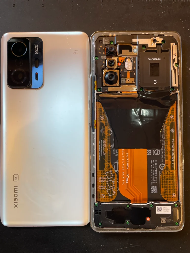 Xiaomi11TProバックカバー取り外し