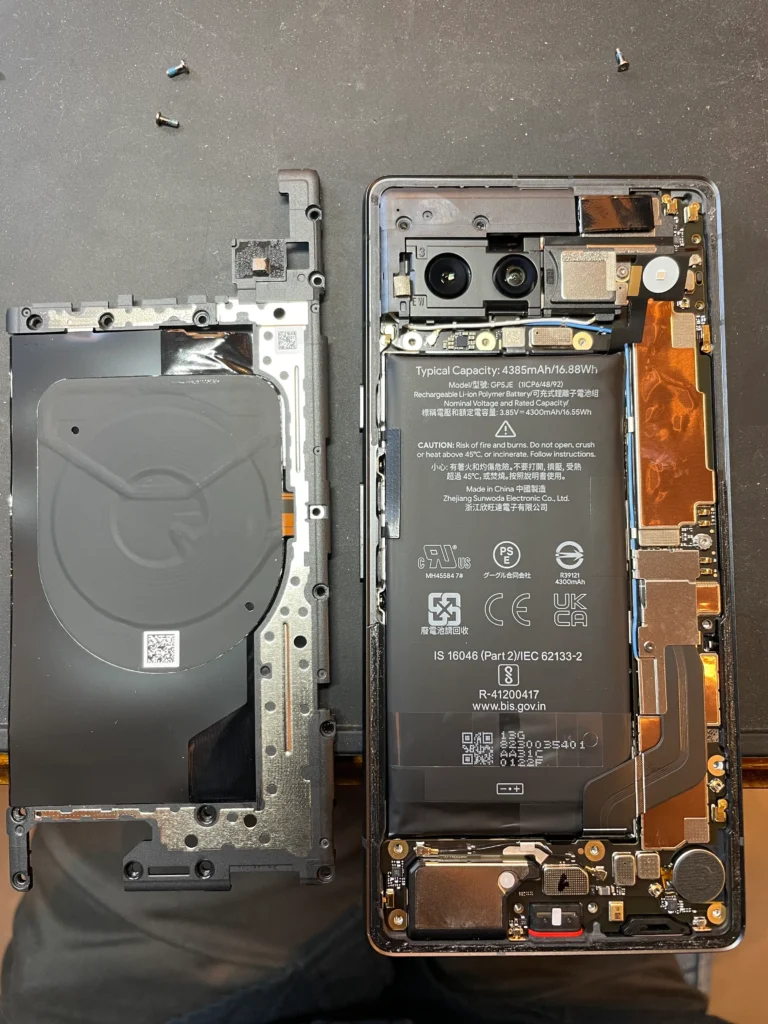 Googlepixel7a内部部品取り外し