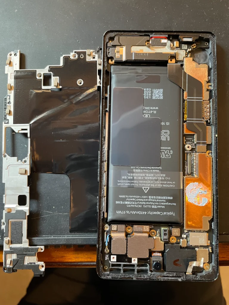 GooglePixcel6aパネル・フレーム取り外し