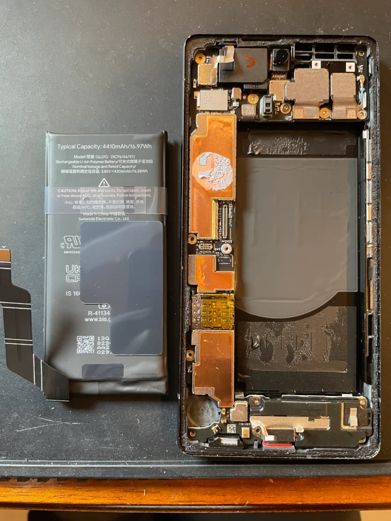 GooglePixcel6aバッテリー取り外し