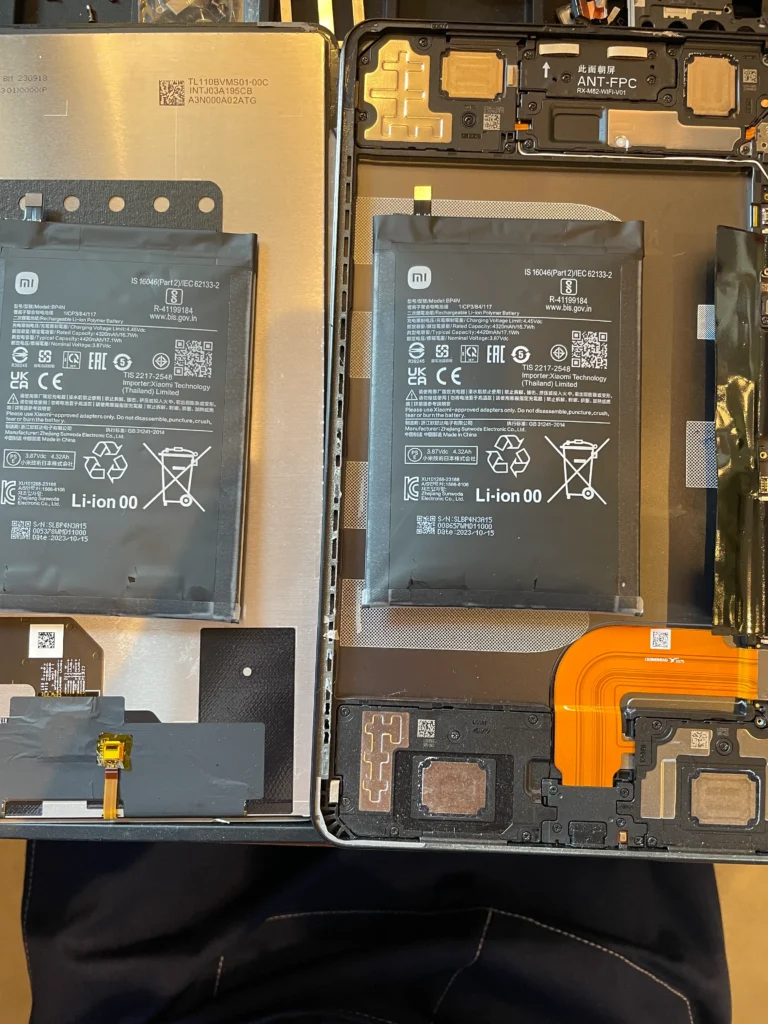 Xiaomi Pad 6パネル・バッテリー取り外し